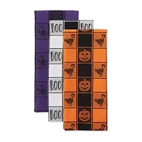 Design Imports Halloween Woven 3-pc. Dish Cloth Set