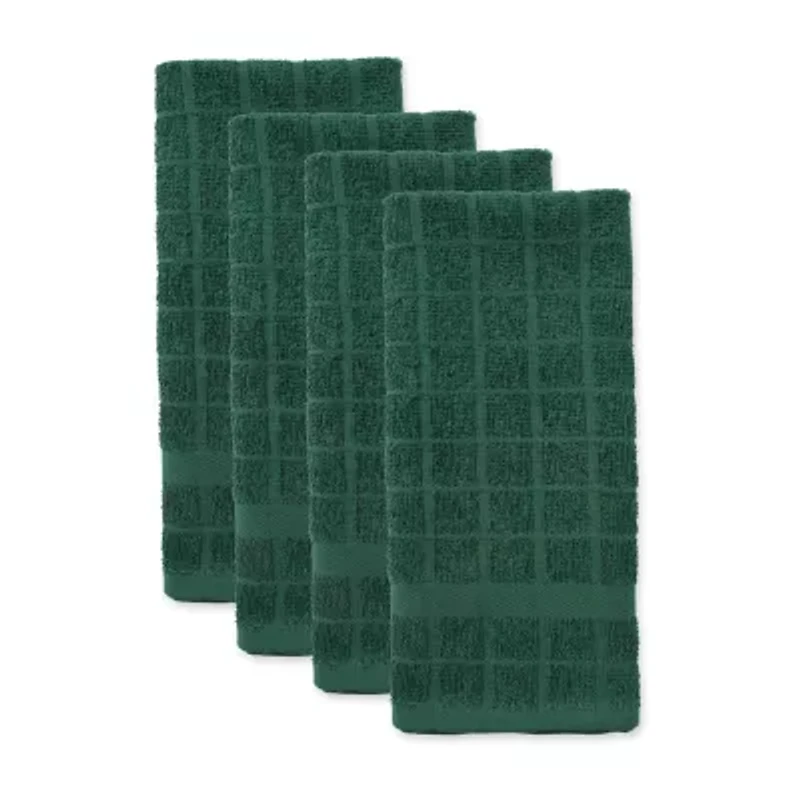 Design Imports Windowpane 4-pc. Terry Dish Cloth Set