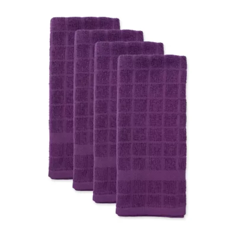 Design Imports Windowpane 4-pc. Terry Dish Cloth Set