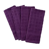 Design Imports Windowpane 4-pc. Terry Dish Cloth Set