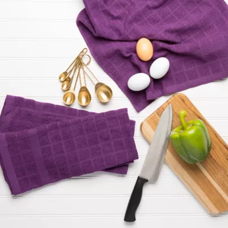 Design Imports Windowpane 4-pc. Terry Dish Cloth Set