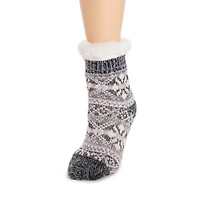 Muk Luks Chenille Mix Cabin Womens 1 Pair Slipper Socks