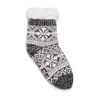 Muk Luks Chenille Mix Cabin Womens 1 Pair Slipper Socks