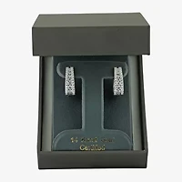 (G / Si2) Womens 1 1/2 CT. T.W. Lab Grown White Diamond 14K Gold 20.9mm Hoop Earrings