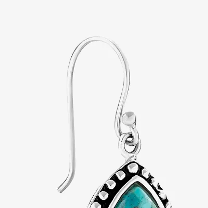 Womens Blue Turquoise Sterling Silver 2-pc. Jewelry Set