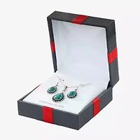 Womens Blue Turquoise Sterling Silver 2-pc. Jewelry Set