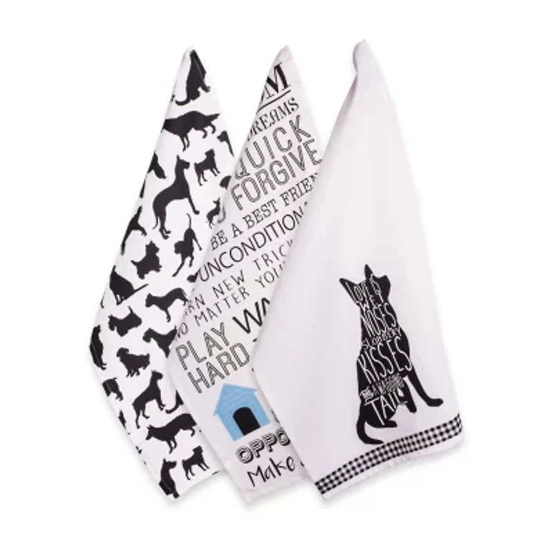 Design Imports Animal Print 3-pc. Dish Cloth Set