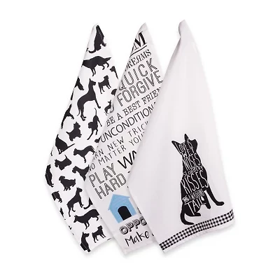 Design Imports Animal Print 3-pc. Dish Cloth Set