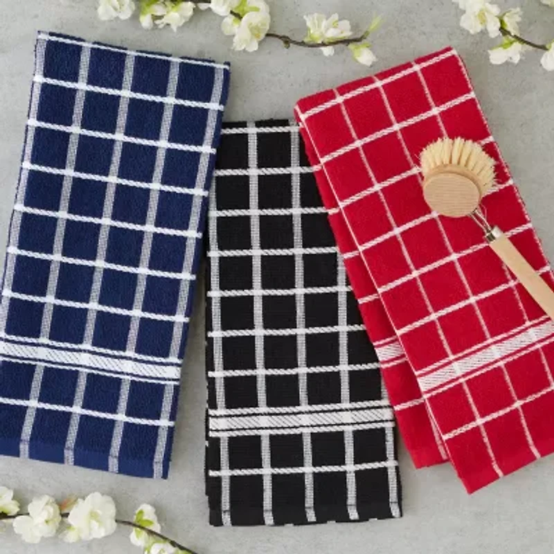 Design Imports Windowpane 4-pc. Terry Dish Cloth Set