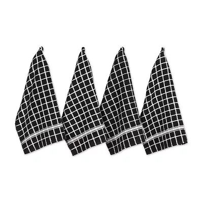 Design Imports Windowpane 4-pc. Terry Dish Cloth Set