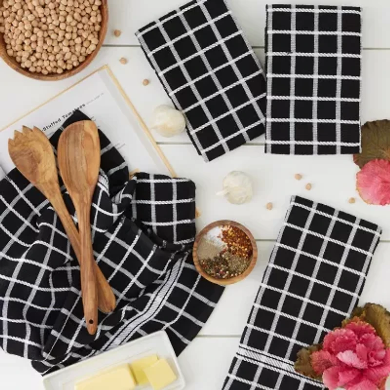 Design Imports Windowpane 4-pc. Terry Dish Cloth Set