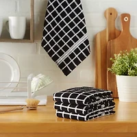 Design Imports Windowpane 4-pc. Terry Dish Cloth Set