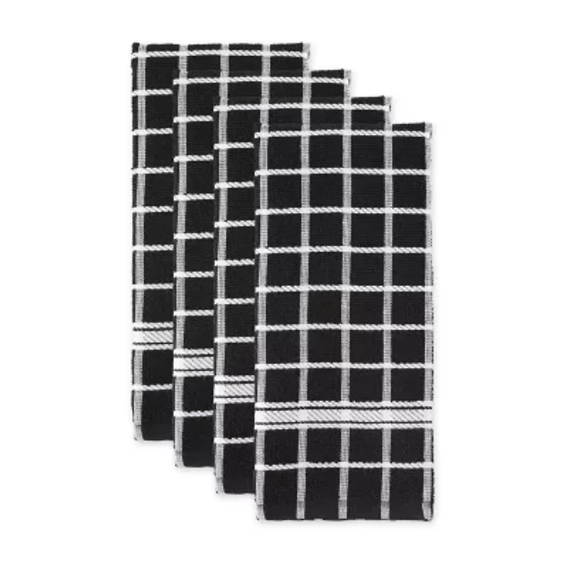 Design Imports Windowpane 4-pc. Terry Dish Cloth Set