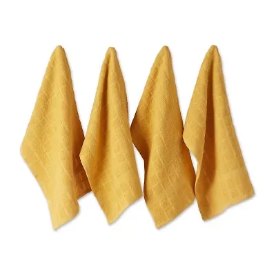 Design Imports Windowpane 4-pc. Terry Dish Cloth Set