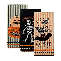Design Imports Happy Halloween 3-pc. Dish Cloths