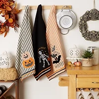 Design Imports Happy Halloween 3-pc. Dish Cloths