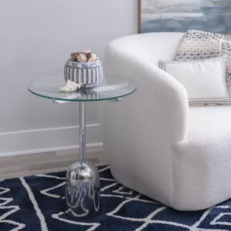 Sibley Glass End Table Side Table