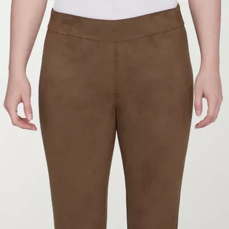 Hearts Of Palm Womens Straight Mid Rise Pull-On Pant