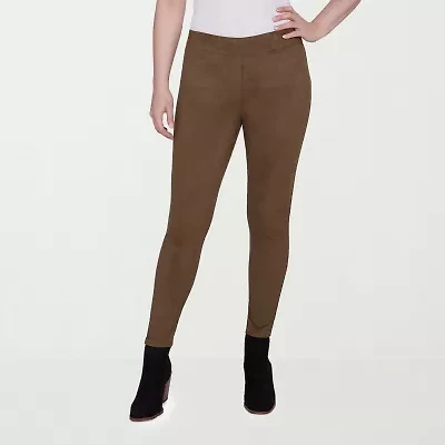 Hearts Of Palm Womens Straight Mid Rise Pull-On Pant