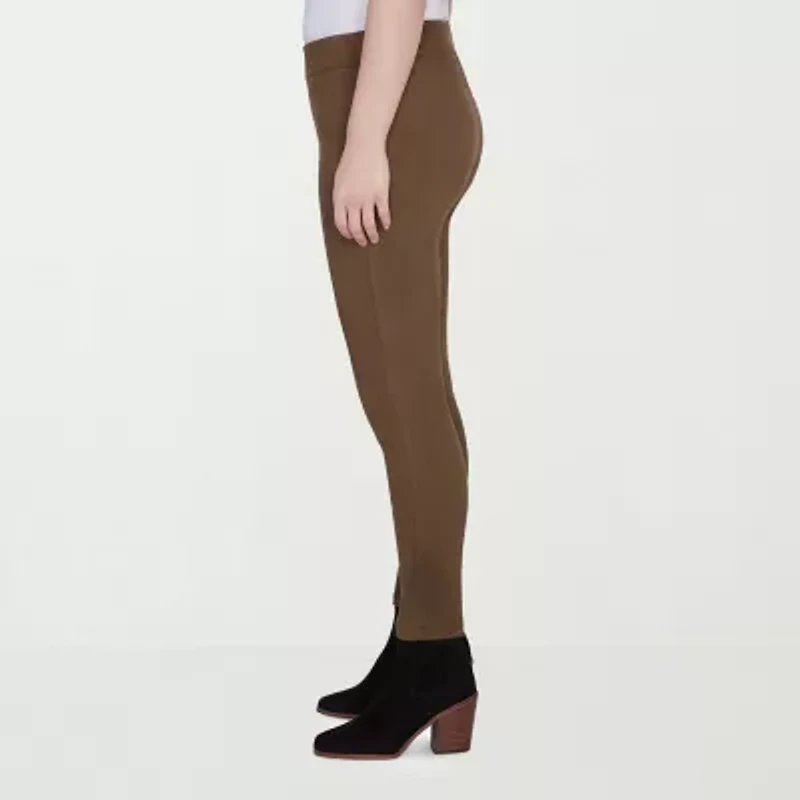 Hearts Of Palm Womens Straight Mid Rise Pull-On Pant