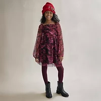 Thereabouts Little & Big Kid Girls Long Sleeve Balloon A-Line Dress