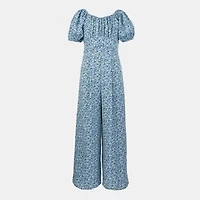 Speechless Big Kid Girls Scoop Neck Short Sleeve Jumpsuit