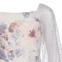 Speechless Big Kid Girls Long Sleeve Floral Skater Dress