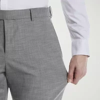 Savane Sharkskin Mens Straight Fit Dress Flat Front Pant