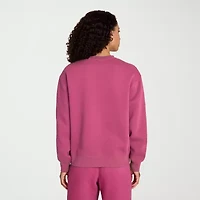 Reebok Womens Crew Neck Long Sleeve Fleece Sweatshirt