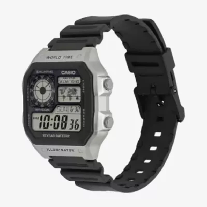 Casio Mens Digital Black Strap Watch Ae1200wh1cos