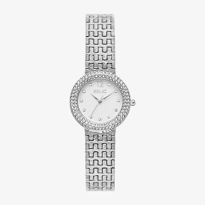 Relic By Fossil Chloi Womens Silver Tone Bracelet Watch Zr37310