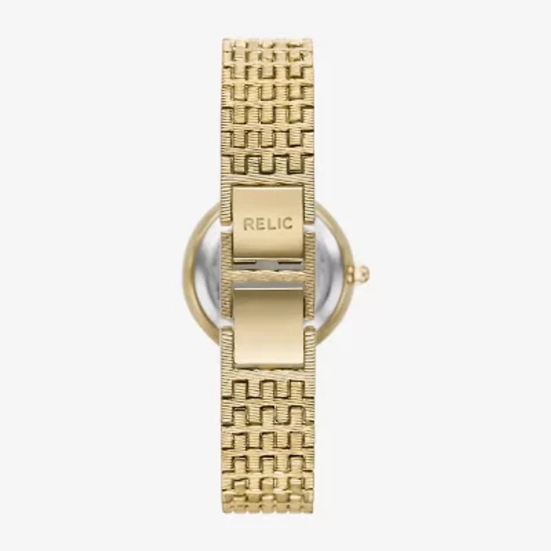 Relic By Fossil Chloi Womens Gold Tone Bracelet Watch Zr37309