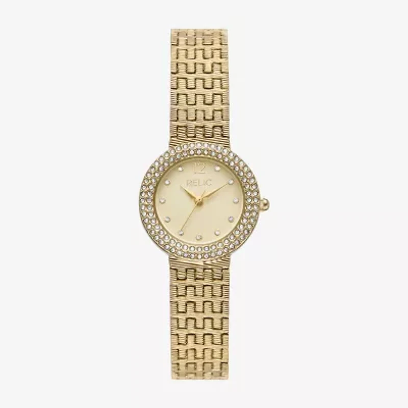 Relic By Fossil Chloi Womens Gold Tone Bracelet Watch Zr37309