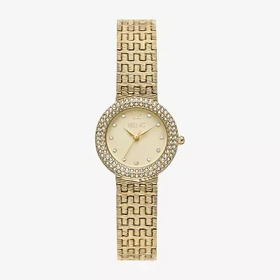 Relic By Fossil Chloi Womens Gold Tone Bracelet Watch Zr37309