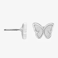 Bijoux Bar Delicates Silver Tone 9.5mm Butterfly Stud Earrings