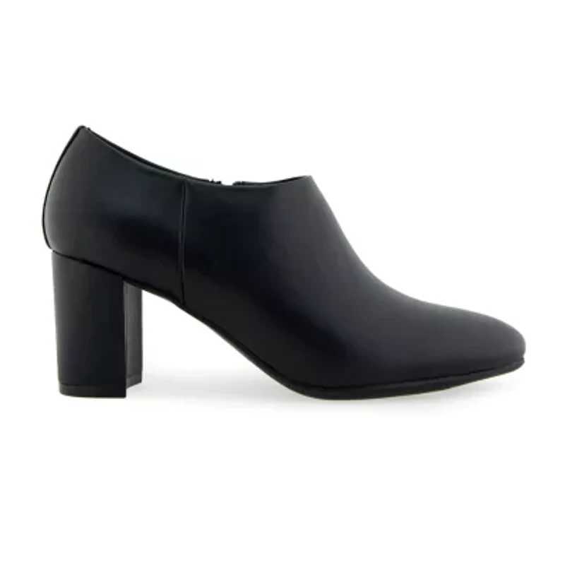 Aerosoles Womens Bree Block Heel Booties