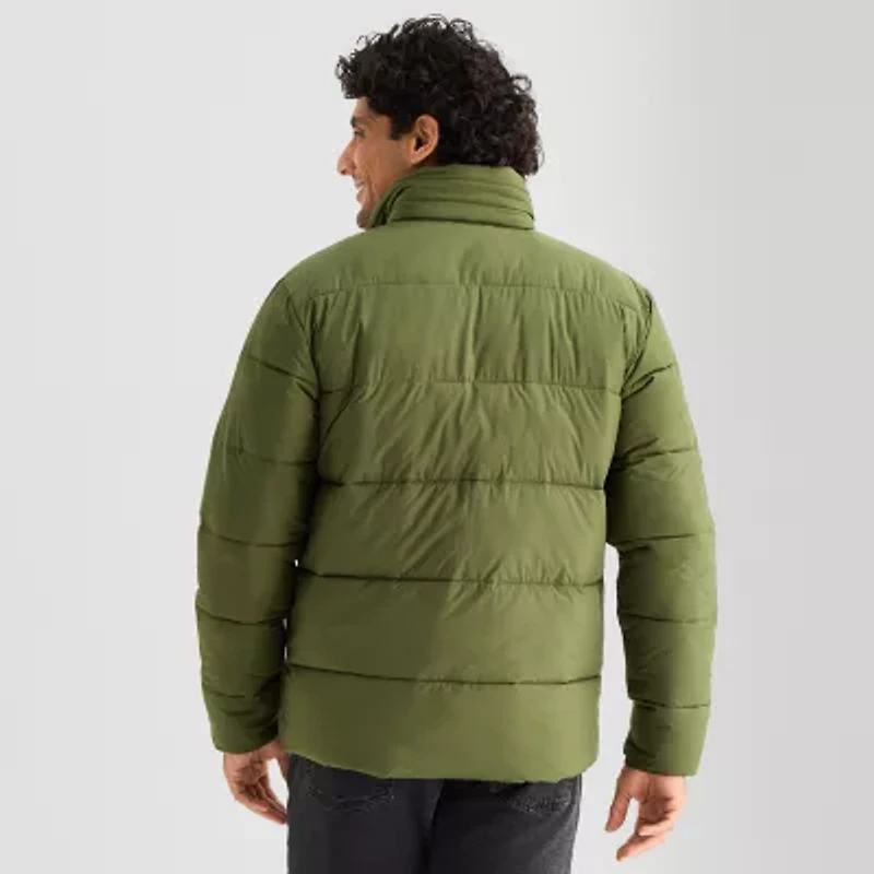 St. John's Bay Mens Adaptive Hidden Access Opening Midweight Big and Tall Puffer Jacket