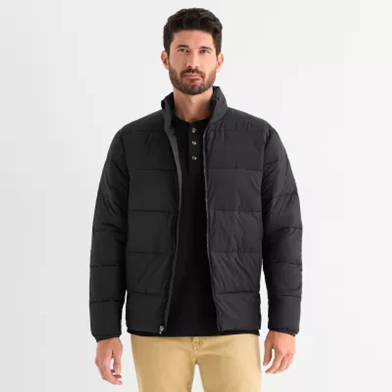 St. John's Bay Mens Adaptive Hidden Access Opening Midweight Big and Tall Puffer Jacket