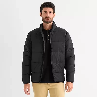 St. John's Bay Mens Adaptive Hidden Access Opening Midweight Big and Tall Puffer Jacket