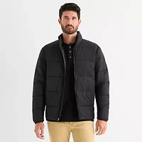 St. John's Bay Mens Adaptive Hidden Access Opening Midweight Big and Tall Puffer Jacket