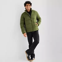 St. John's Bay Mens Adaptive Hidden Access Opening Midweight Big and Tall Puffer Jacket