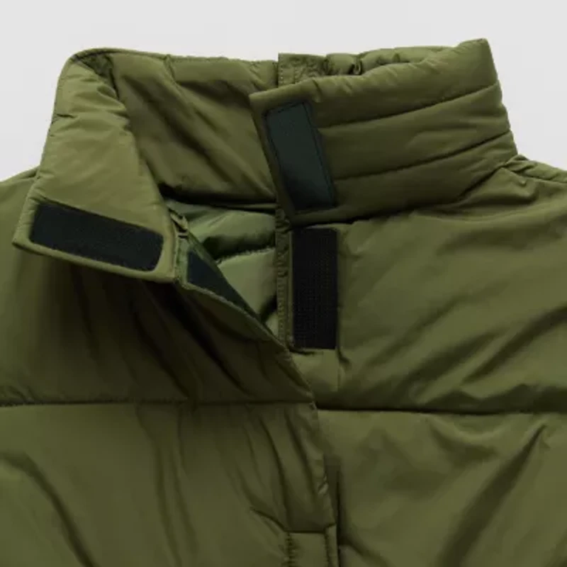 St. John's Bay Mens Adaptive Seated Wear Midweight Big and Tall Puffer Jacket