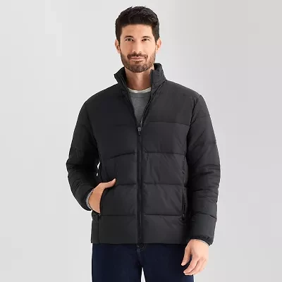 St. John's Bay Mens Adaptive Seated Wear Midweight Big and Tall Puffer Jacket