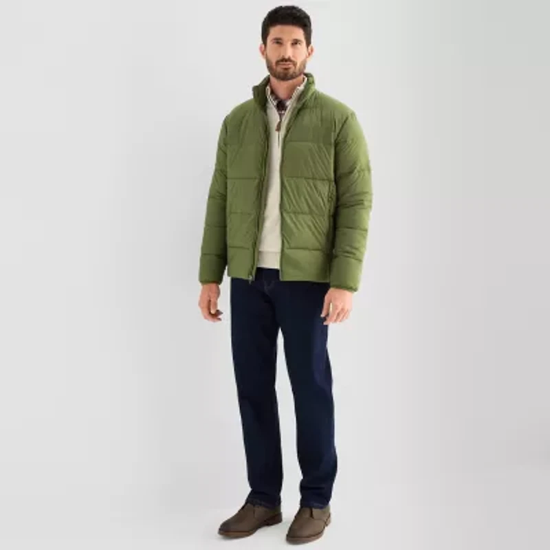 St. John's Bay Mens Adaptive Seated Wear Midweight Big and Tall Puffer Jacket