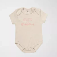 Baby Essentials Girls Crew Neck Short Sleeve 3-pc. Bodysuit