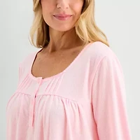 Adonna Womens Round Neck Long Sleeve Nightgown