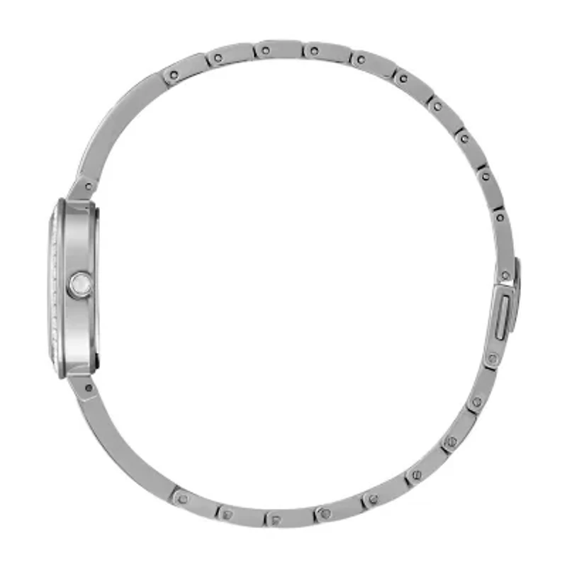 Citizen Eco-Drive Womens Crystal Accent Silver Tone Stainless Steel Bracelet Watch Em0860-51d