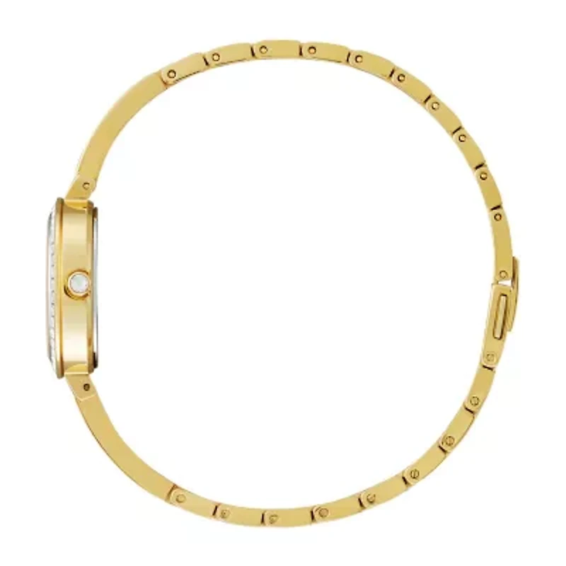 Citizen Eco-Drive Womens Crystal Accent Gold Tone Stainless Steel Bracelet Watch Em0862-56d