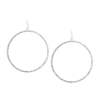 Sparkle Allure Womens Crystal Pure Silver Over Brass Drop Earrings