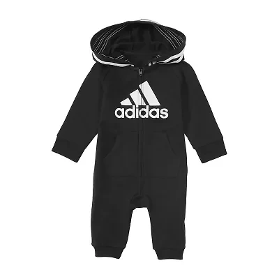 adidas Baby Unisex Hooded Long Sleeve Active Jumpsuit